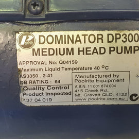 Poolrite Dominator 300 Pool Pump - 1