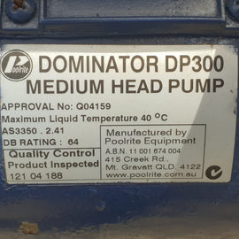Poolrite Dominator 300 Pool Pump